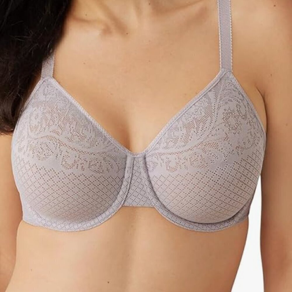 NWT WACOAL Women's Visual Effects Minimizer Bra, raindrops, 44D